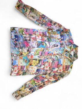Collina Strada Multicolor Silk Top | Sustainable Designer | Artsy Statement